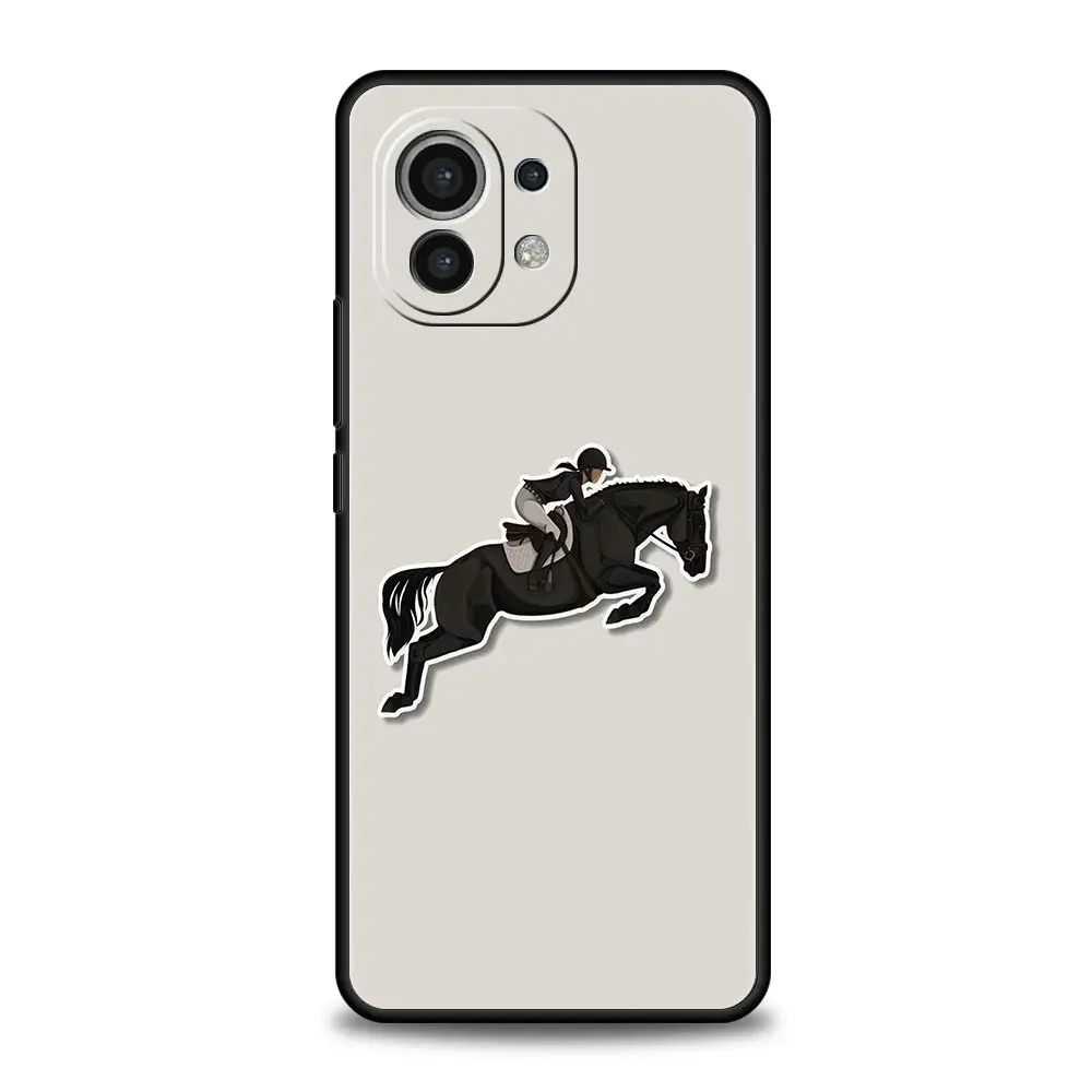 Soft Cover Phone Case with Galloping Horse Girl Artwork