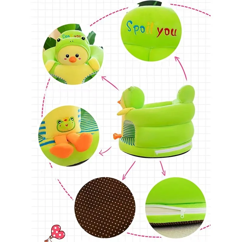 Anti-fall Kids Sofa Indoor Baby Chair With Tray Cartoon Infrant Baby Practice Sitting Postures Seats