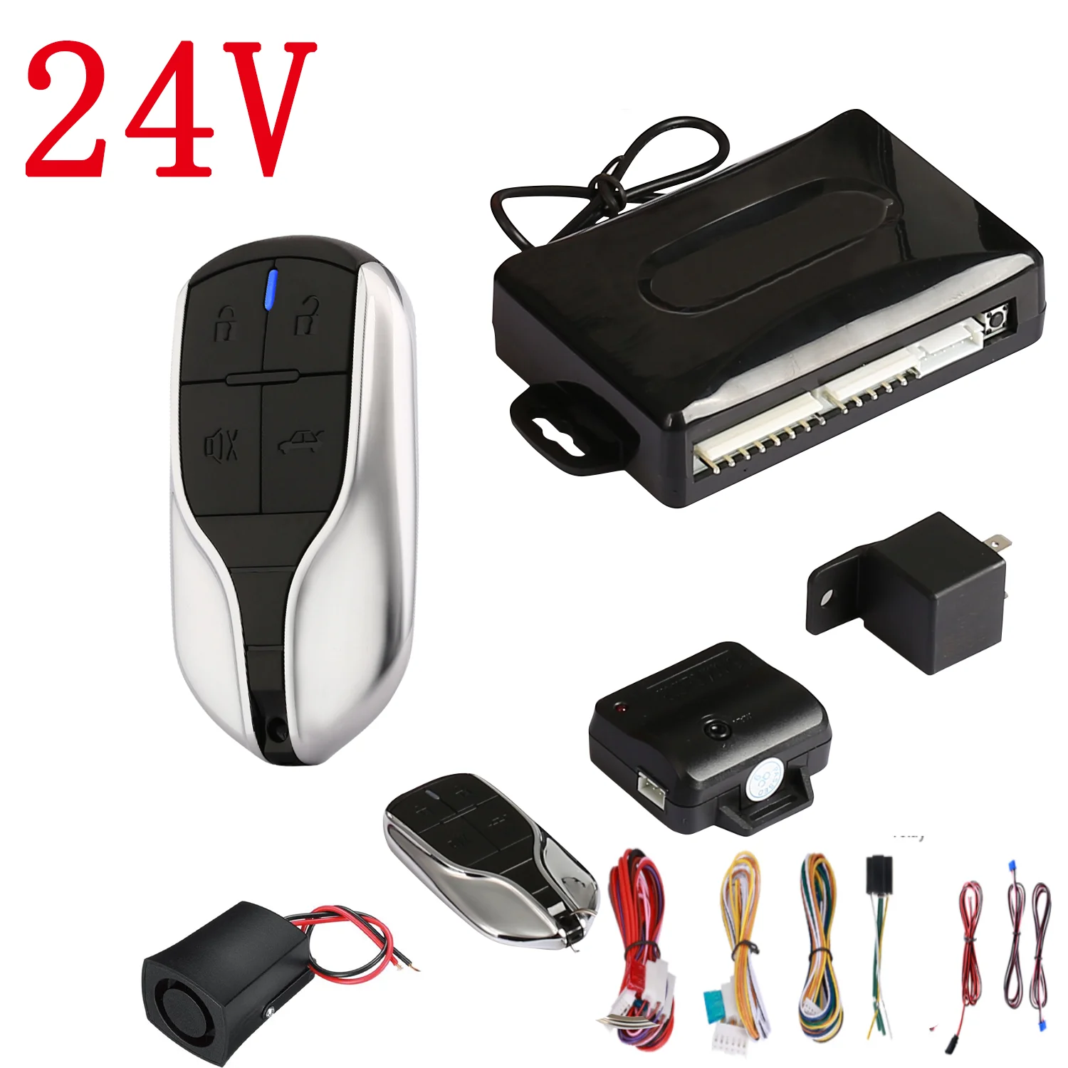 24v-germany-spy-one-way-car-alarm-system-2-remote-bus-truck-1-anti-thief-security