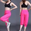 Women Summer Modal Yoga Cropped Pants Wide Elastic Waistband Dance Performance Wide Leg Pants Bloomers 4