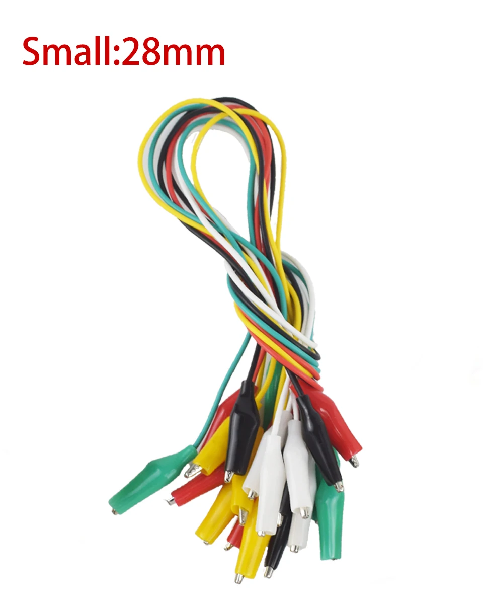 Description Picture 4 of item10pcs Color Alligator Clip Electric DIY Small Battery Power Cord Sheath Electric Clamp Double Head Test Clamp