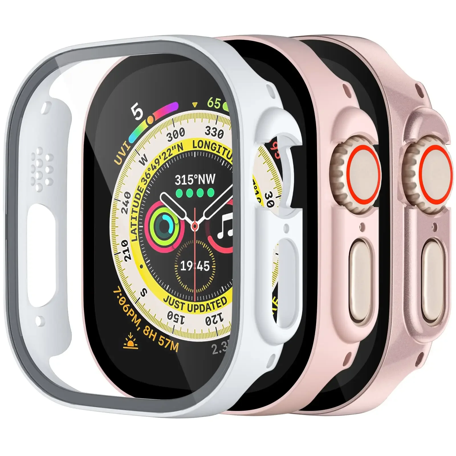 3-Pack Durable Hard Bumper Shell with Screen Protector