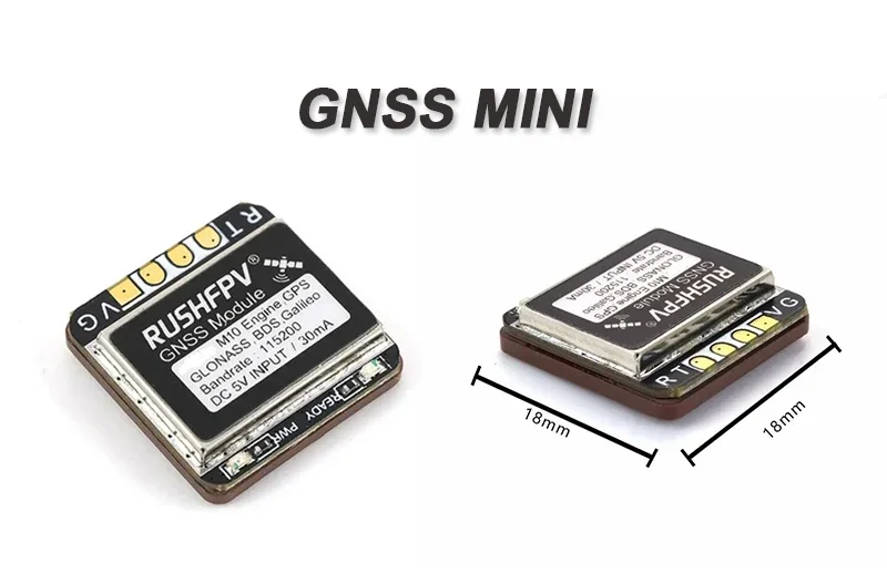 RUSHFPV GNSS Navigation Module Pro/Mini/Micro M10 GPS Module Built-in Ceramic Antenna for RC FPV Freestyle Drone DIY Parts rf wireless transceiver