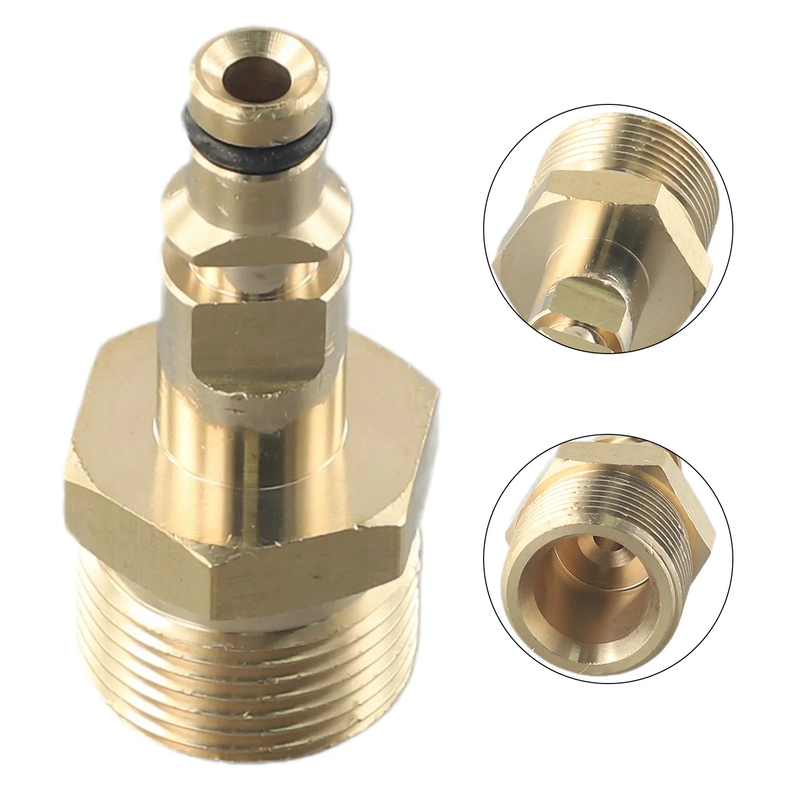 

Solid Brass M22 Adapter High Pressure Washer Hose Pipe Quick Connector Convert Tool M22-male Pressure Washers Parts