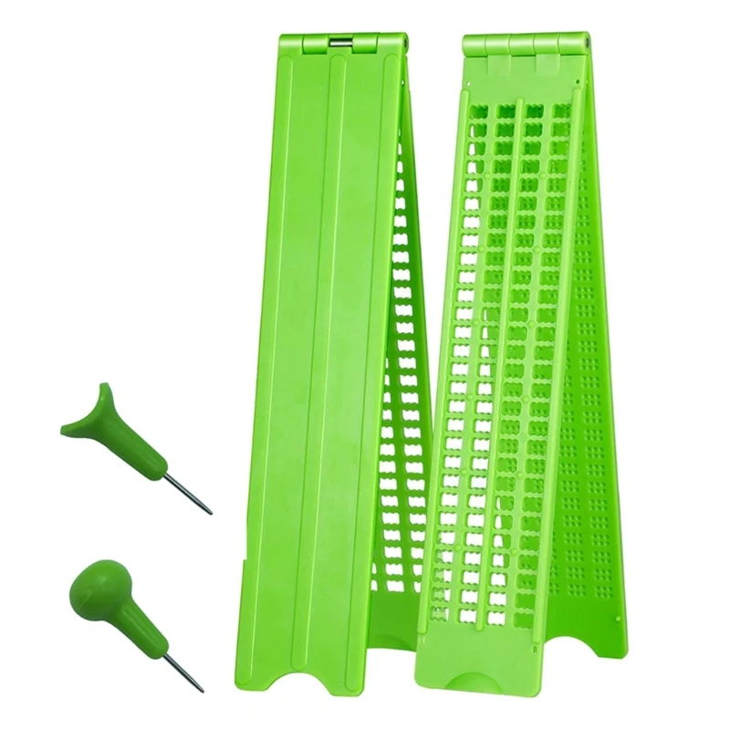 DXAB Plastic Braille Braille Pen Set, 4 Lines 28 Cells Braille and Pen Writing Set for Blind Children, 4
