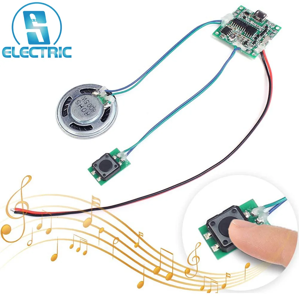 Recordable Sound Module Button Control Sound Chip 8m Mp3 Wav Music