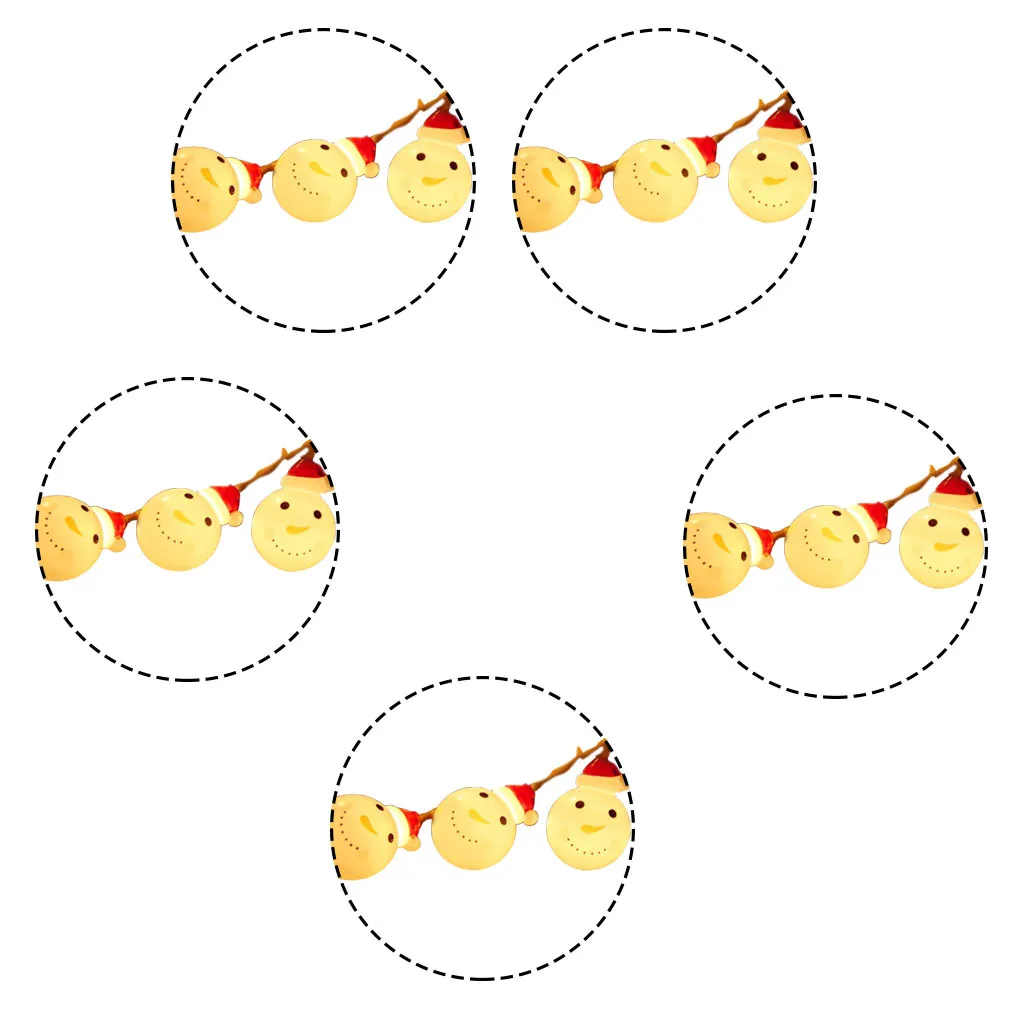 

Christmas LED String Lights Snowman Pattern Xmas Tree Colorful Fairy Light Garland Bedroom Decorations Decor Type 3