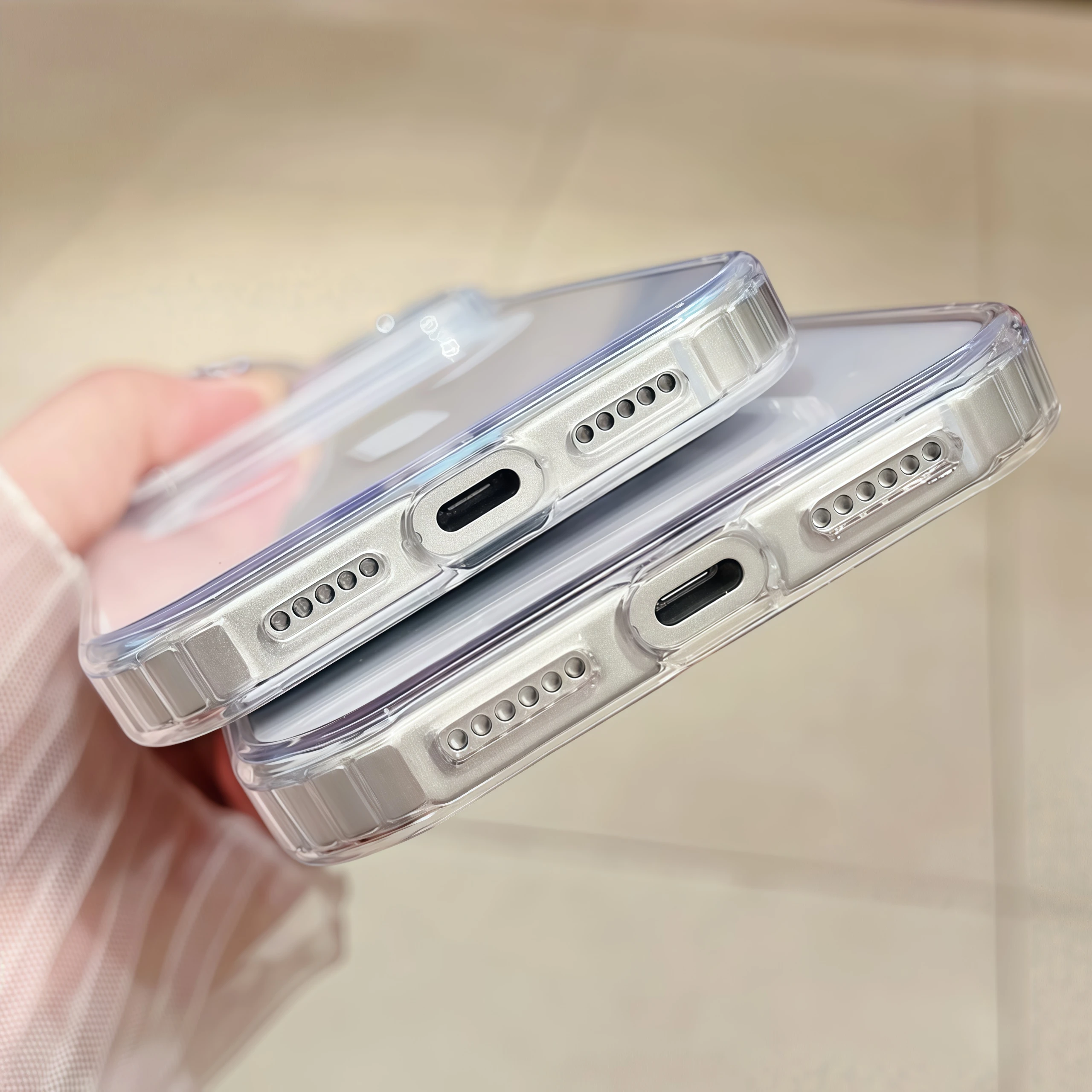 Premium Transparent Wireless Charging Phone Case with MagSafe Compatibility