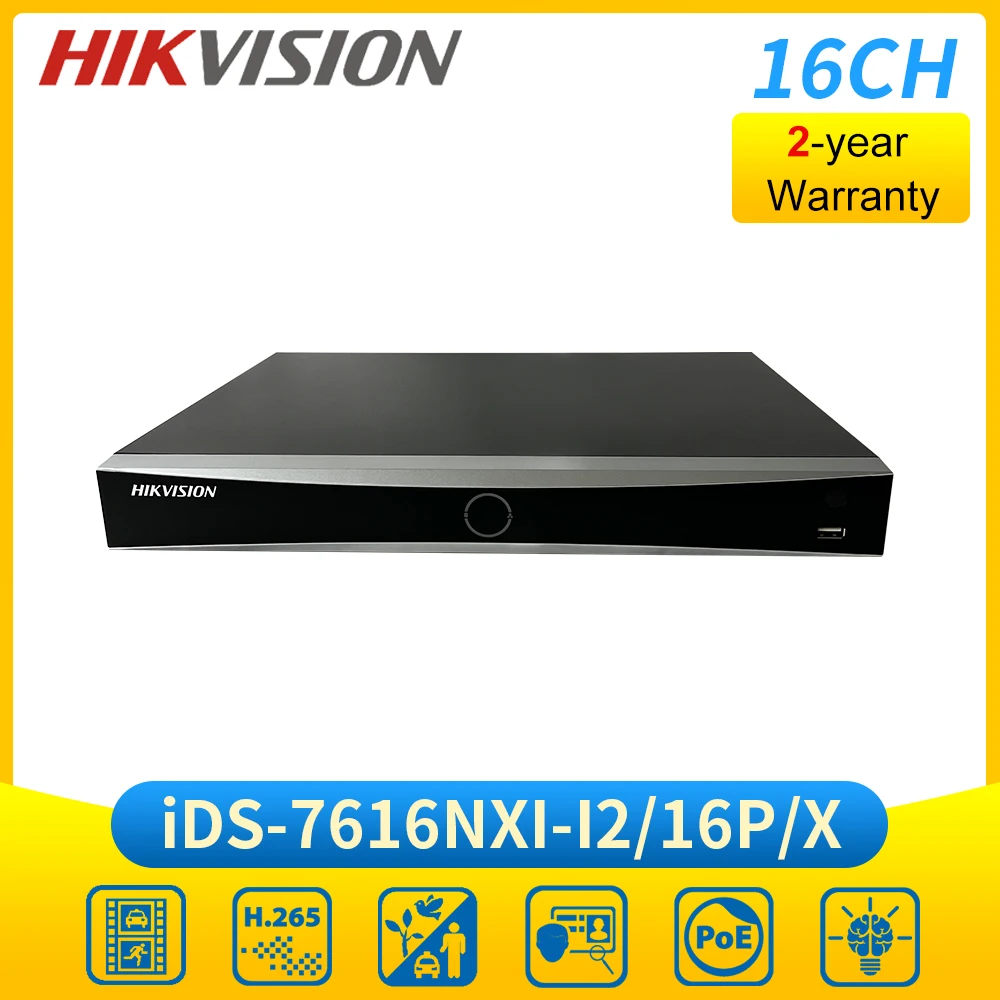 Hik Acusense Nvr 16Ch Poe 4K Videoregistratore Di Sorveglianza Deepinmind Ids-7616Nxi-I2/16P/X Sostituire Ids-7616Nxi-M2/16P/X
