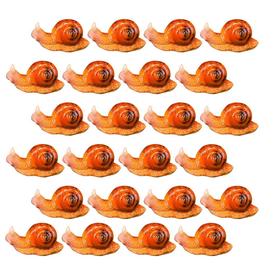 

25 Pcs Micro Landscape Gardening Ornaments Mini Decorations Snail Statue Cute Resin Adornments