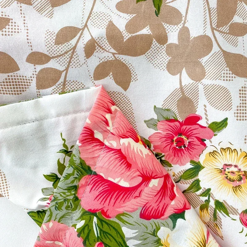 Flower Printed Fitted Bed Sheets Reactive Printed sabanas cama matrimonial Single/Queen/King Mattress Cover Double Bedsheets 6