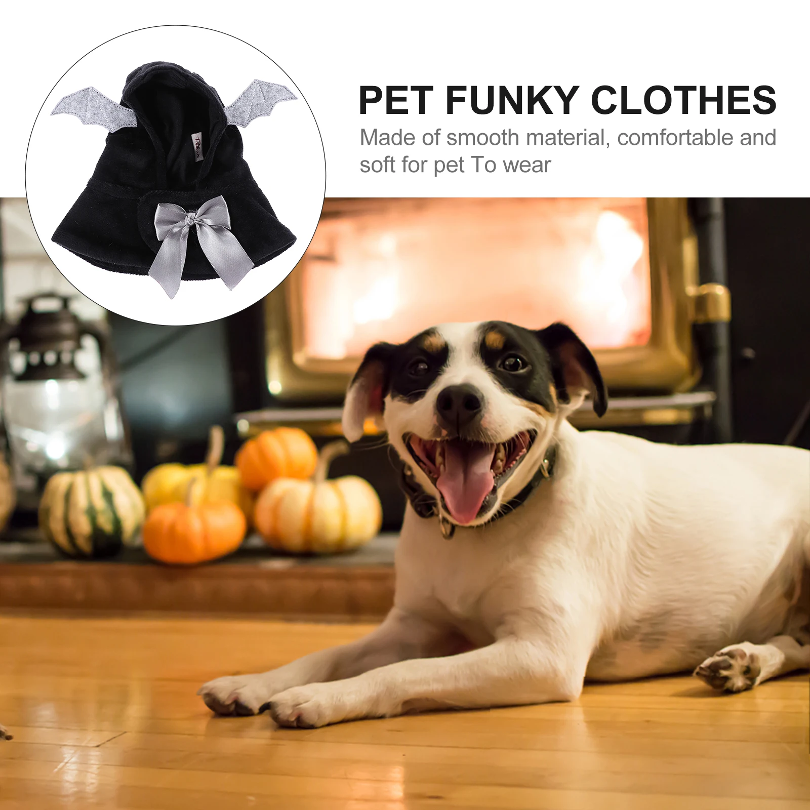 Pet Cape Costume for Dog Black Bat Design Halloween Christmas Clothes Cloak Hoodie Small Stylish Scary Cool Pet Supplies Dog 4