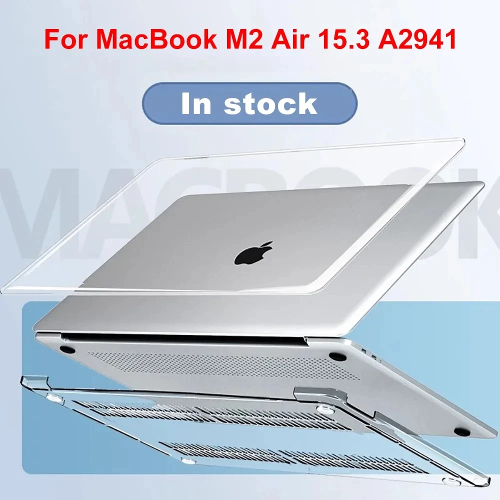 Custodia Alogy Per MacBook Air 15 M2/M3/M4 – Trasparente Opaca, Ultra Sottile E Antiscivolo