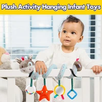 Jouets de siège de voiture pour bébé, jouet de poussette d'activité pour garçons et filles de 0 3 6 9 10 12 mois, jouets en peluche suspendus en spirale, jouets de bas de bébé 6