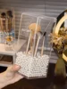 Makeup Brush Storage Bucket Eyebrow Pencil Eye Shadow Cosmetics Beauty Storage Acrylic Transparent Desktop Storage Box 2