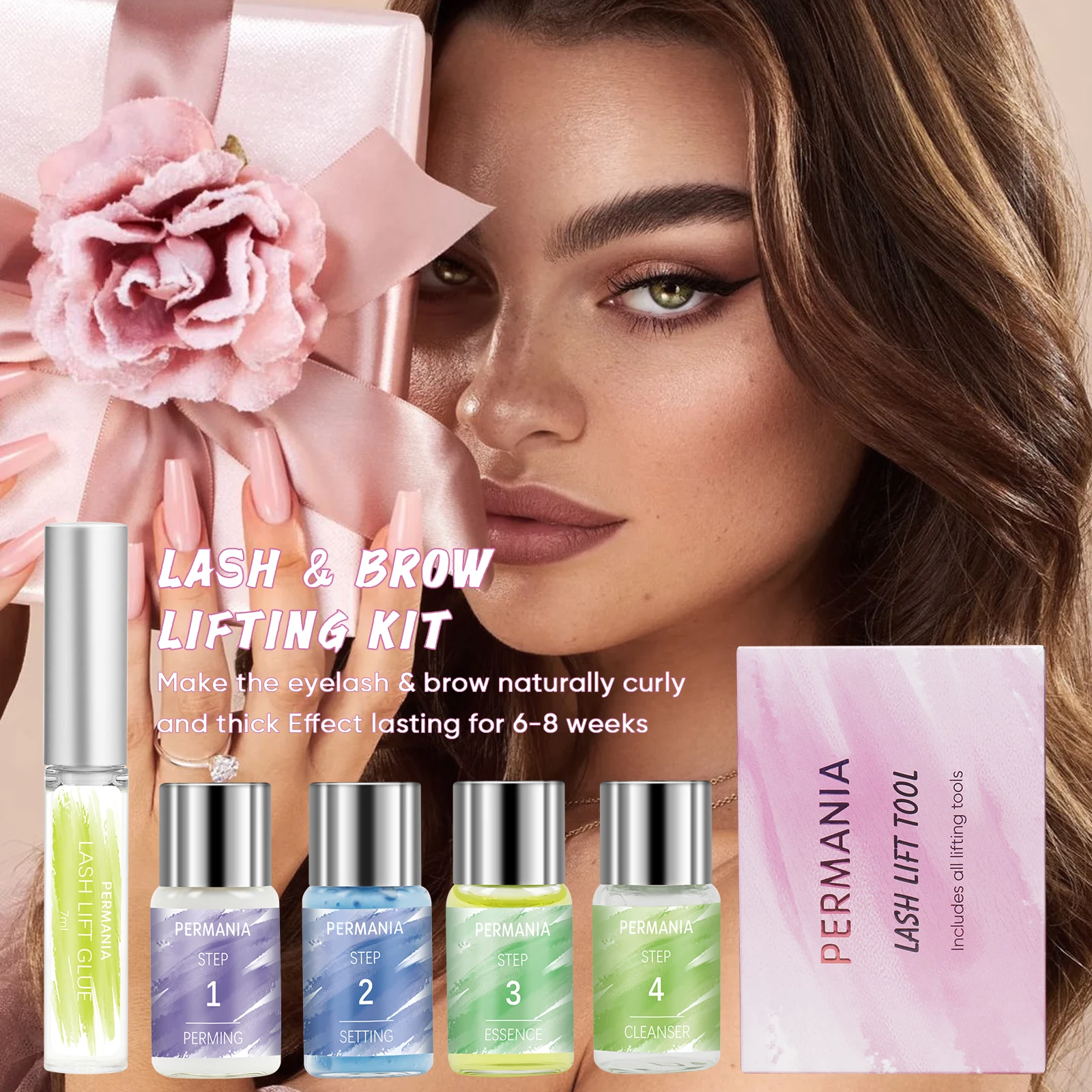 مجموعة تصفيح الحواجب من بيرمانيا، مجموعة رفع الرمو...