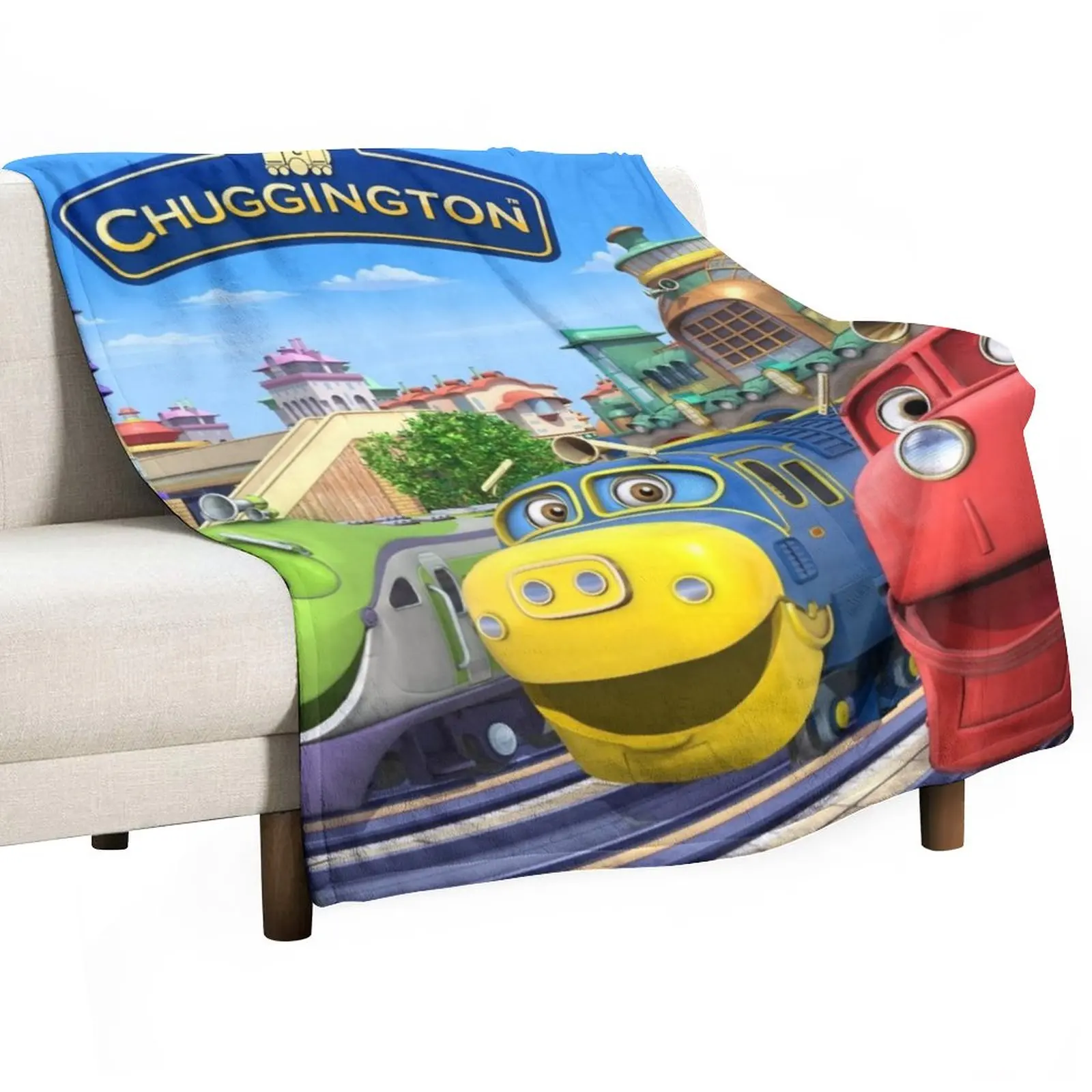 

Chuggington Background Throw Blanket Blankets For Bed warm for winter Blankets