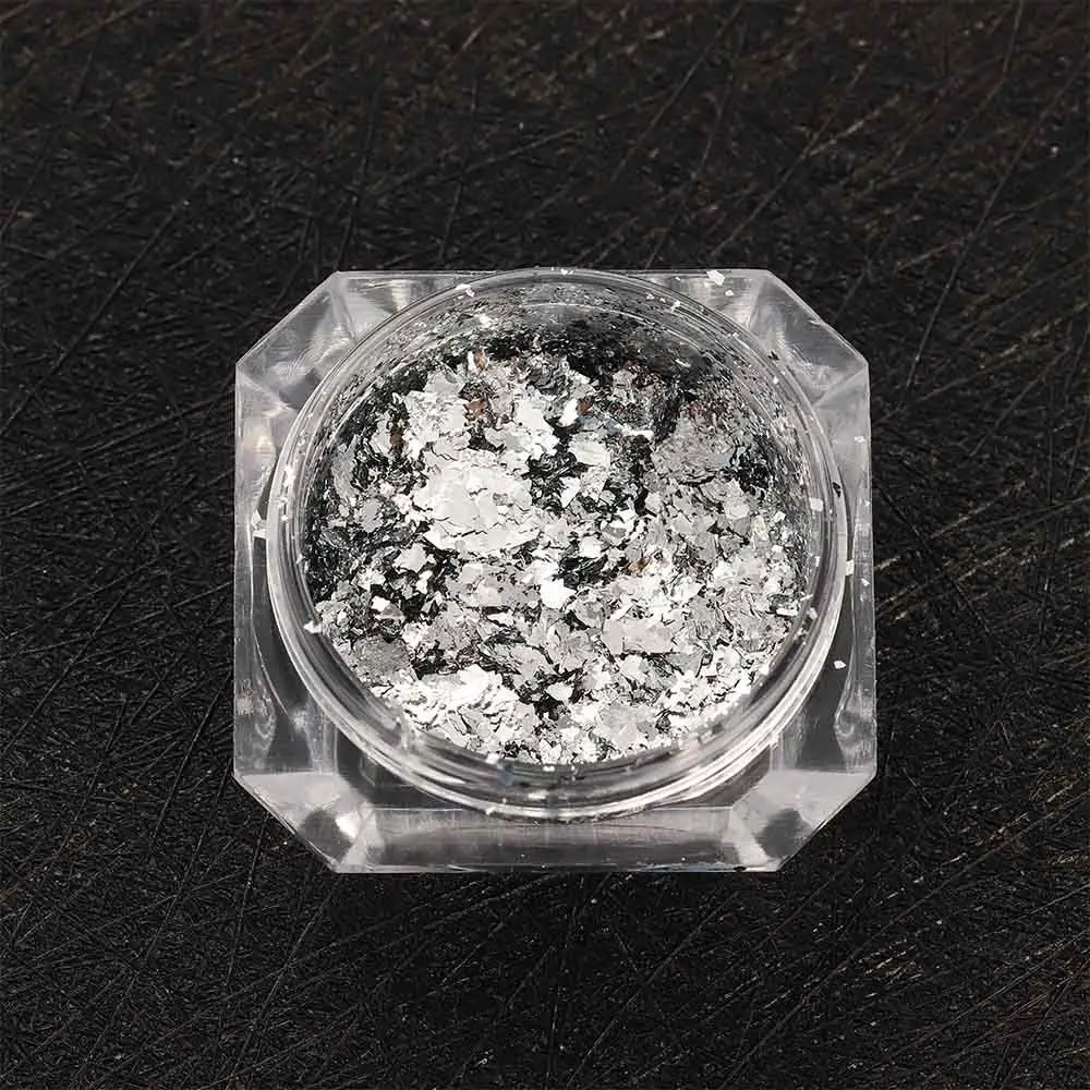 Glitter Chameleon Sequins Gold Silver Nail Decor Manicure Foil Nail Glitter Art Tools Powder