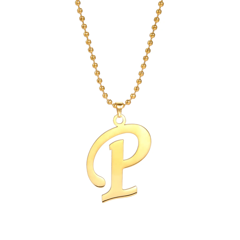 AURSTORE Collana Con Ciondolo Iniziale In Acciaio Inossidabile - Catena Minimalista, Lettera Alfabeto A-Z, Per Donna E Ragazza