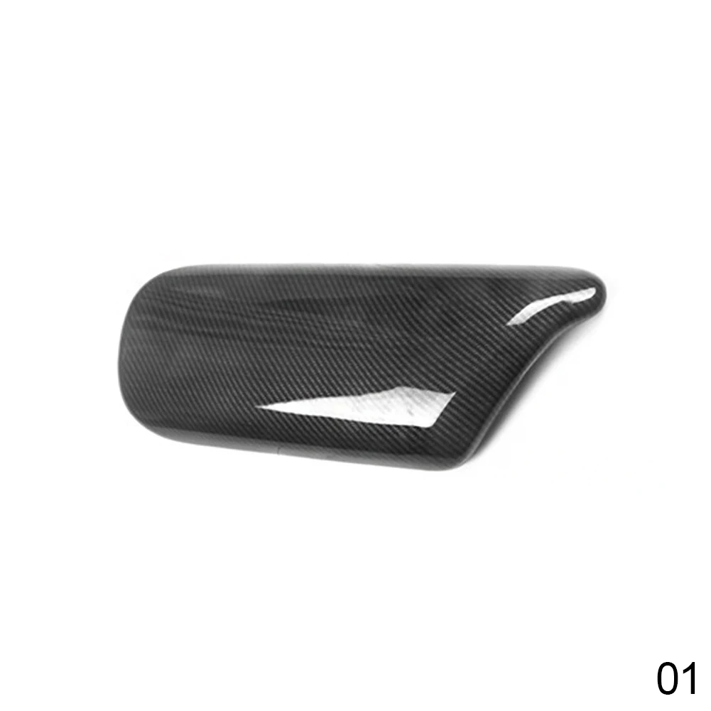 Carbon Fiber Car Center Armrest Cover Panel Chrome - Sporty Auto Interior Accessory
