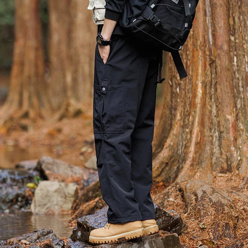 CHRLCK Men's Waterproof Hiking Overalls Quick Drying Pants Breathable Trousers Fishing Camping Outdoor Sport Pants hiking pants