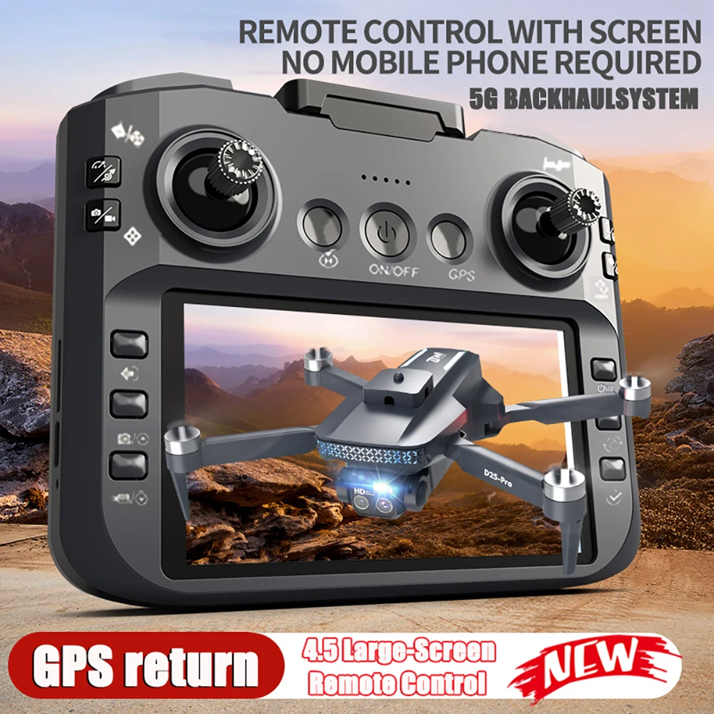 Drone 8K Professional GPS HD Camera Drones 5G WIFI FPV Video 4k UAV 4.5 Inch Large Screen Remote Control RC Dron D25 PRO MAX