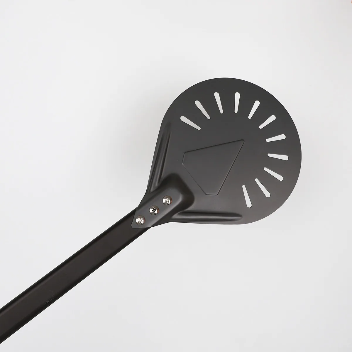 Pizza Peel Pizza Turning small Pizza Peel Paddle Short round Tool Non Slip wooden Handle 7 8 9 inch Perforated Shovel Aluminum