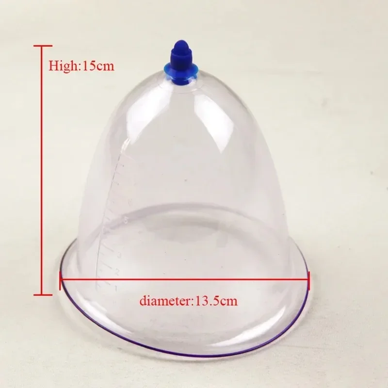2 Pieces Enlarge Breast Cupping for Female Breast Massager Chinese Vacuum Set 13.5cm Female Cupping Massage Vacuum Cup Set 3