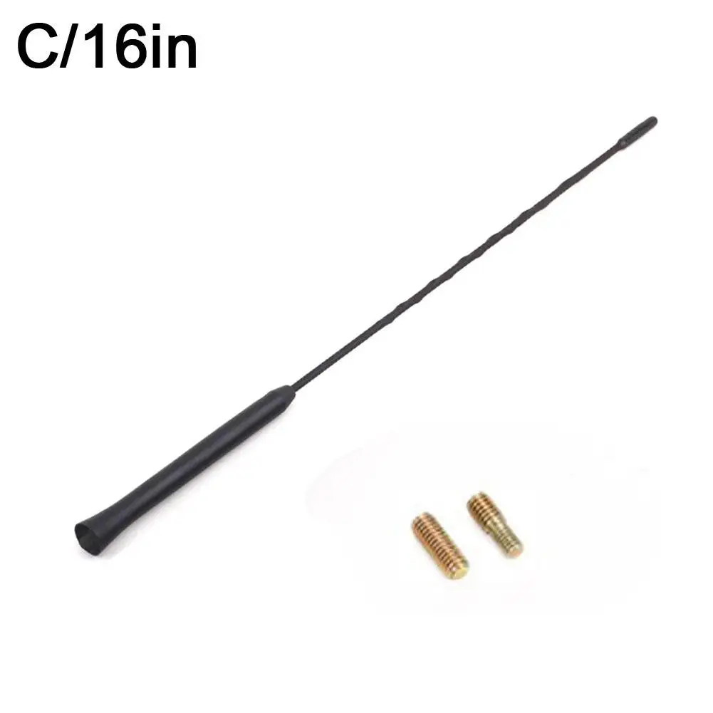 Antenne Voiture 9 Pouces En Caoutchouc Et Aluminium - Compatible Vis 4, 5 Et 6 Mm - Résistante Aux Intempéries