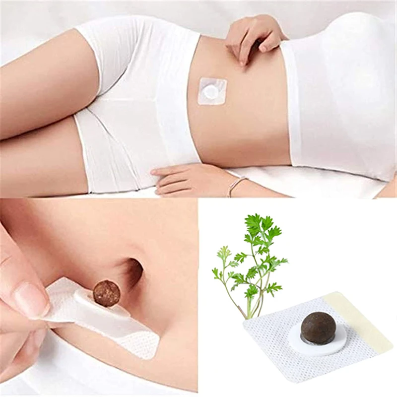 Mugwort Belly Patch Slimming Patches Navel Detox Fat Burning Lose Weight Woman Navel Slimming Products Health Care 30pcs weight loss products body repairing patches