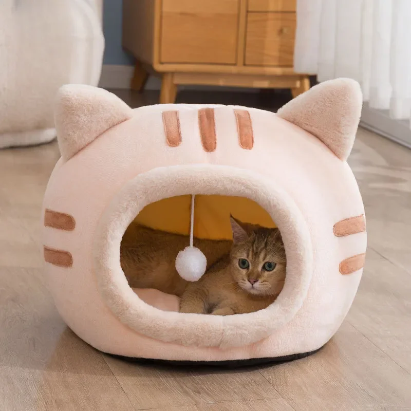 

Indoor Deep Sleep Comfort Cat Bed, Iittle Mat Basket, Small Dog House Products, Pets Tent, Cozy Cave Nest