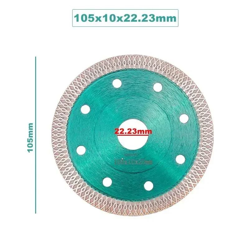 1pcs 105/115/125mm Diamond Saw Hot pressed sintered Mesh Turbo blade Cutting Disc Green Diamond Wheel for Porcelain Ceramic Tile 3