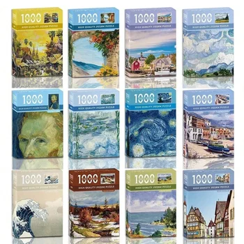 38*26 cm Mini Puzzle 1000 pièces pour adultes célèbre peinture à l’huile Van Gogh