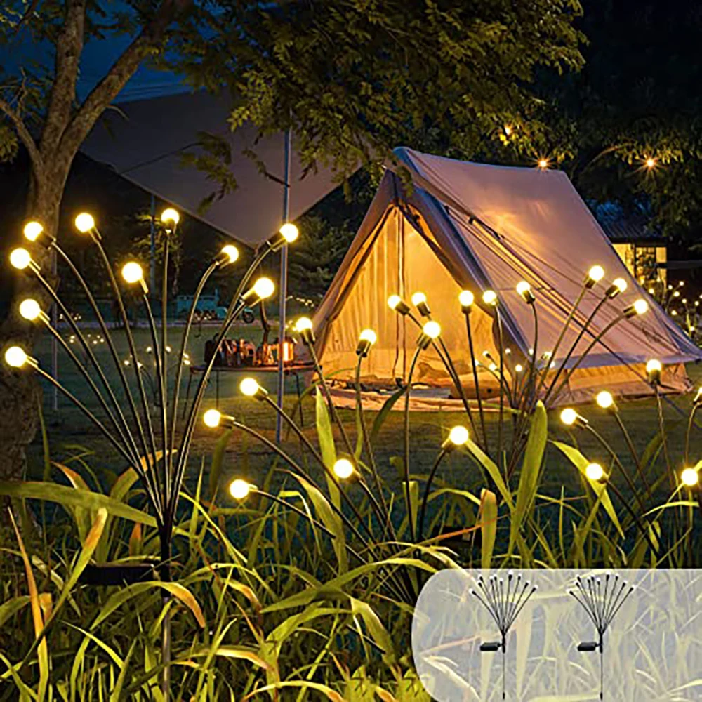 Solar Garden Lights Outdoor Firefly Lights Ip65 Waterproof Solar