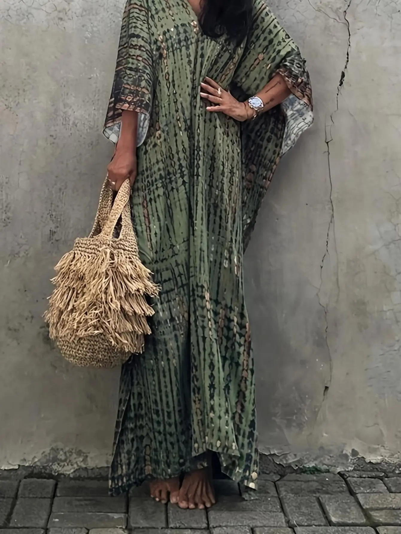 Kaftan Dresses for Women Plus Size Summer Beach Dress with Print and Swim Cover Ups 5