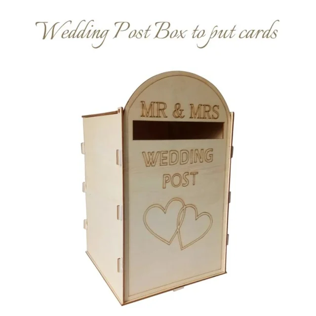 Diy Fa Esküvői Postafiók Ajándékkártya Doboz Malacka Bank Kreatív Születésnapi Party Dekorációs Kellékek - Image 3