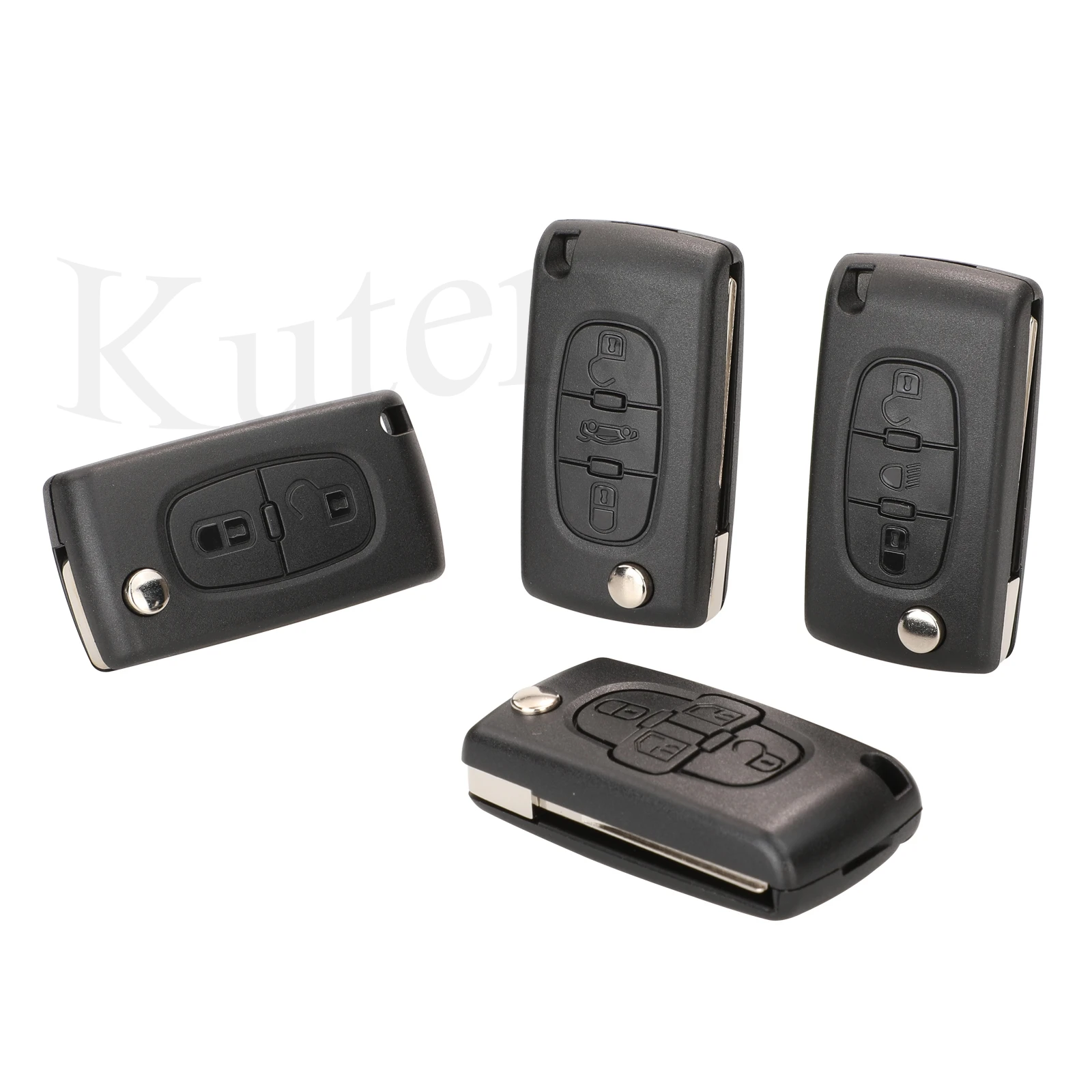 

kutery 2/3 Кнопка Флип брелока автомобиля Shell чехол для Fiat Scudo Ulysse Fit Lancia Phedra HU83 / VA2 клинка Ce0523 Ce0536 Заменить