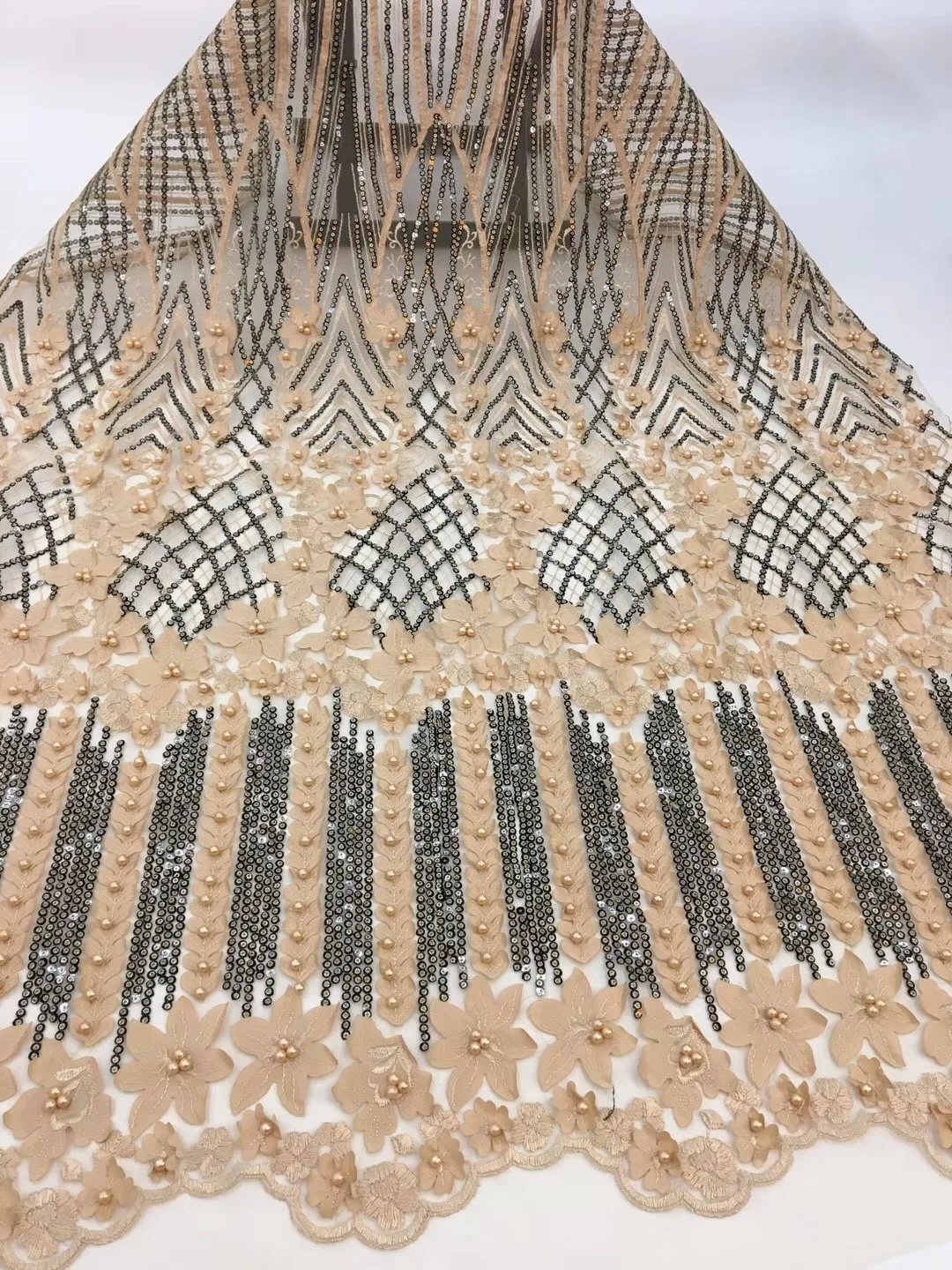 

African Lace Fabric French Lace Nigerian Lace High Quality French Net Lace Pink Tulle Fabric Five Yard Free Shipping RF154