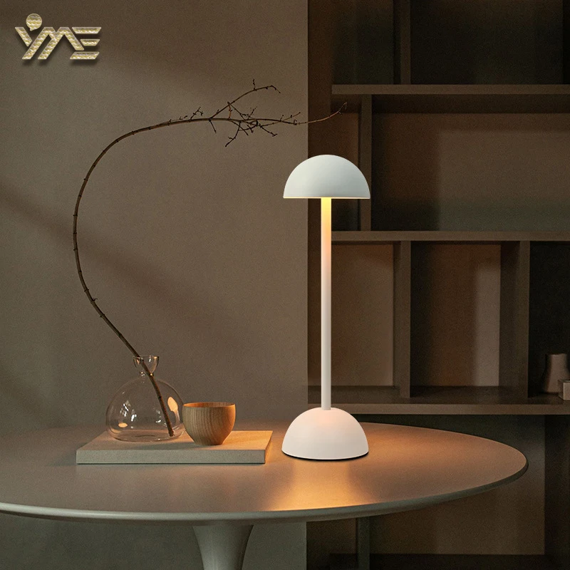 

LED Mushroom Lamp Bedside Table Bedroom Mood Light USB Rechargeable Table Lamp for Desk Touch Cordless Lamp Dining Table Light