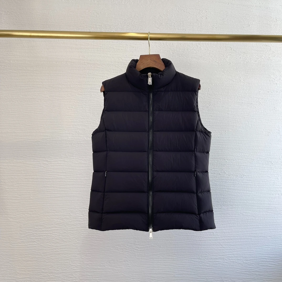 

High Quality Black Brown Sleeveless Matte Down Quilted Vest