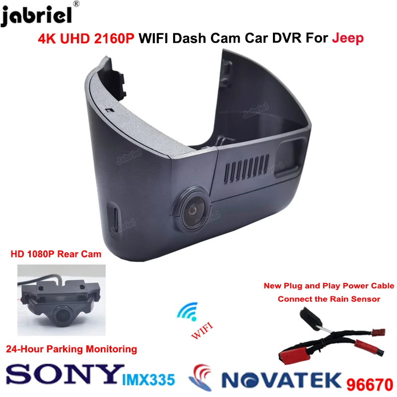 4K Dash Cam Car Dvr Rear Camera For Jeep Cherokee For Jeep Dodge For