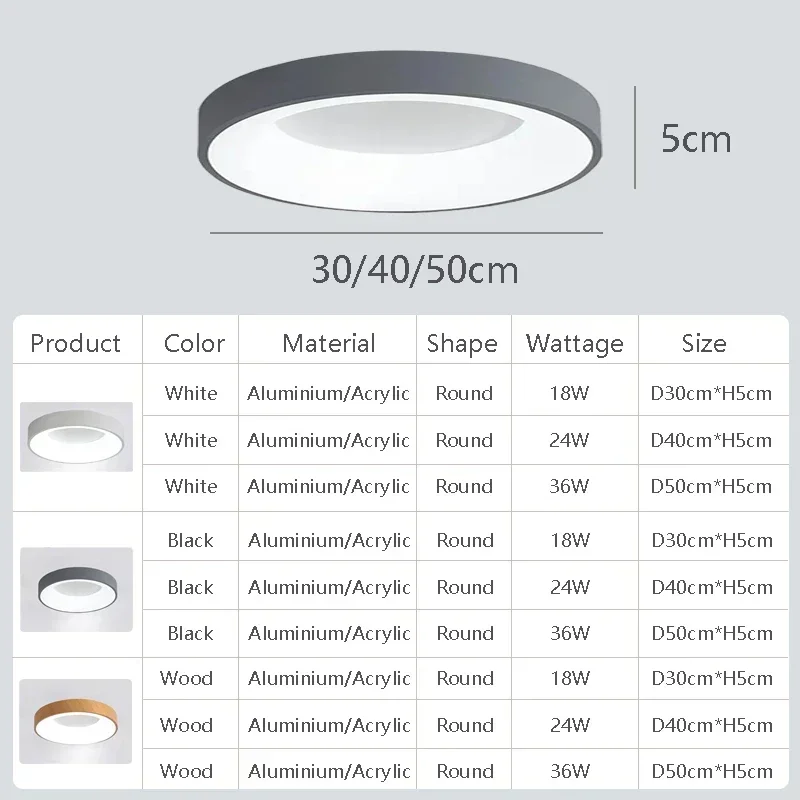 Remote Control Adjustable LED Ceiling Light for Bedroom, Living Room, or Hotel - Customizable Color Temperature & Brightness