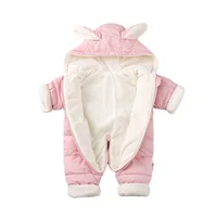 Autumn Baby Boy Winter clothing Overall for Children Infant Thicken kid Clothes Hooded mantle coat Girl snowsuit Jumpsuit Romper 2
