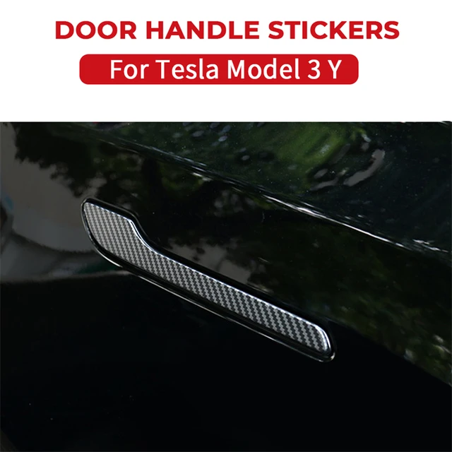 4pcs For Tesla Model 3 Protective Interior Sticker Car Styling Pu Leather Carbon  Fiber Style Door Sill Strip Scuff Plate - Automotive Interior Stickers -  AliExpress