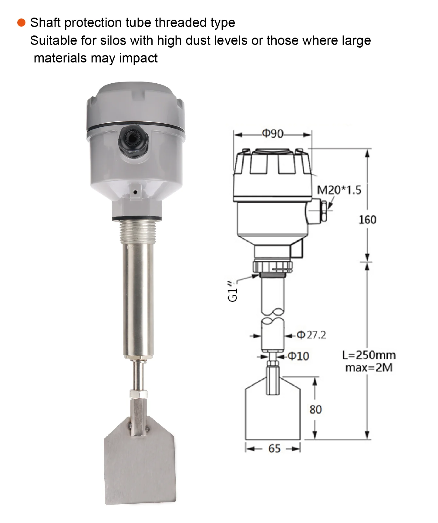 Rotary Paddle Level Switch 24V 110V 220V Powder Hopper Silo Bin Level Sensor Sol