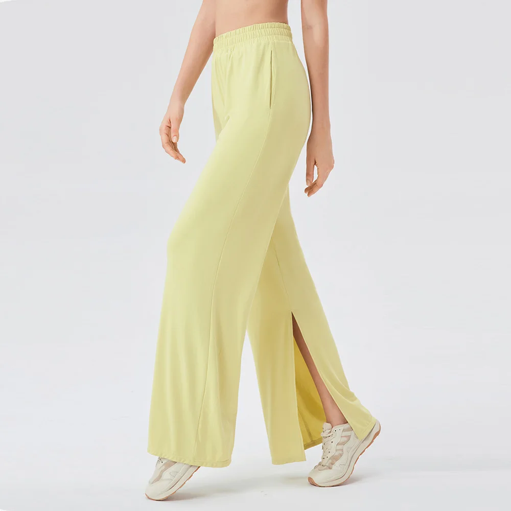 Women's high waist ballet pants gym running classical dance fitness loose wide leg yoga pants female straight harem trousers