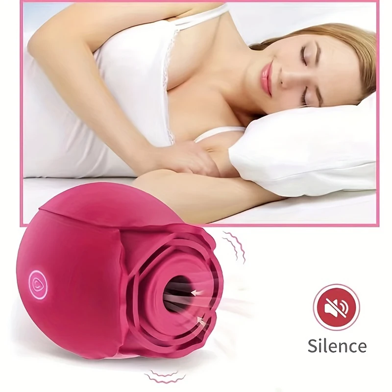 Rose Shape Vagina Sucking Vibrator Intimate Good Nipple Sucker Oral Licking Clitoris Stimulation Powerful Sex Toys for Women 3