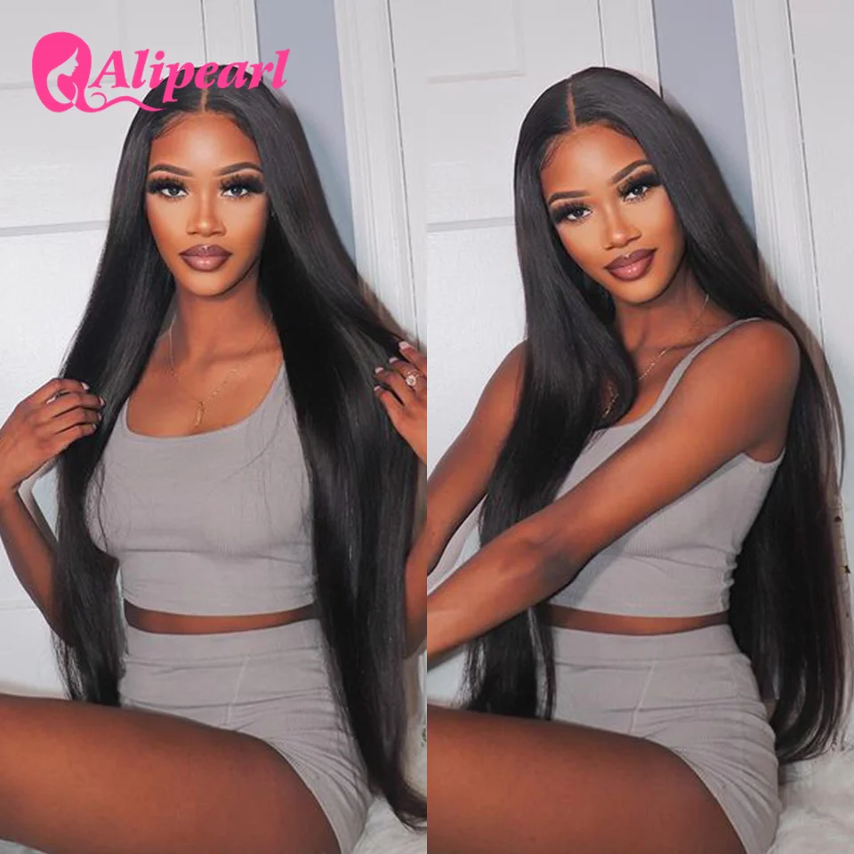 AliPearl Hair Real HD 5x5 Lace Closure Wig Human Hair Wigs Brazilian Straight Human Wig Pre-Plucked For Women human hair wig lace front wig human hair wigs front lace wig