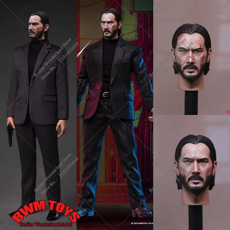 

Damaged/Normal Version TM015A TM015B 1/6 Scale European Tough Guys Killer God Men Solider Head Sculpt for 12'' Action Figure