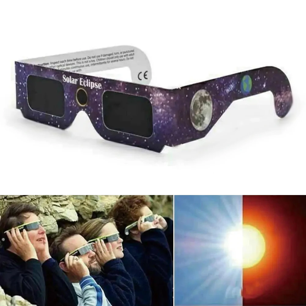 6pcs Random Color Solar-Eclipse Glasses Portable Uv Protection Eyeglasses For Children Adult For Travel Observing Solar-Eclipse